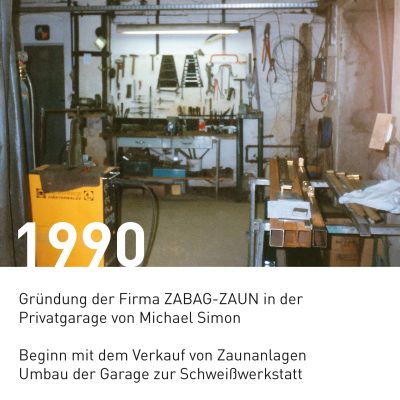 Werkstatt in Gararge im Jahr 1990